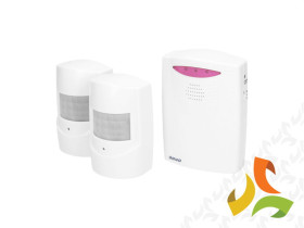 Czujnik ruchu x2 z sygnalizacją bezprzewodową IP44 120m OR-MA-710 ORNO