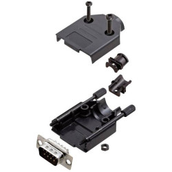 Encitech 6355-0033-04 DTPK-P-37-DMP-K 37-pin D-Sub Strip set 180&#xB0; solder