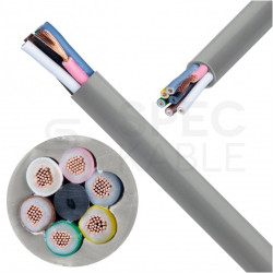 Kabel sterowniczy BiT LIYY 6x0,75mm2 szary 300/300V olejoodporny linka Bitner