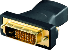 Adapter, DVI plug (24+1) to HDMI socket (type A), black, 68931