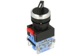 Przełącznik; obrotowy; LAS0-B3Y-11X/21N; ON-OFF+OFF-ON; 2 pozycje; bistabilny; na panel; śrubowe; 2 tory; czarny; 10A; 500V AC;