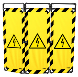 Bariera ochronna Bariera składana Czarny, żółty