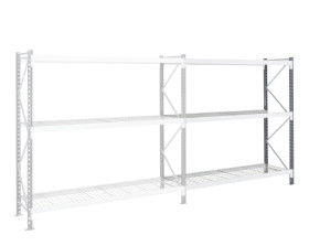 System półek, kolor RAL 7024, materiał: Blacha stalowa galwanizowana, 2000mm x 2500mm, Manorga