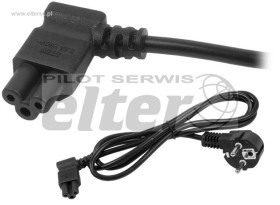 Kabel zasilający "koniczynka" kątowy 3,0m