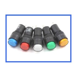 KONTROLKA LAMPKA 12mm NIEBIESKA 230V AC NXD-212