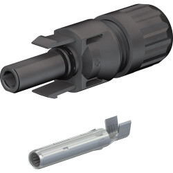 MC4 jack, 2.5 mm², cable Ø 5.5 to 7.4 mm, 1 kV, 22.5 A, 32.0140P0001-UR
