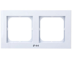 SONATA Ramka podwójna do łączników IP44 biała RH-2R/00