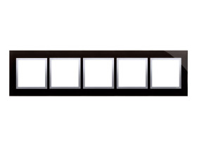 SIMON 54 Ramka 5 pięciokrotna Nature-Szkło KSIĘŻYCOWA LAWA IP20/IP44* (*IP44-należy zastosować zestaw uszczelek DUN5) DRN5/74 KO
