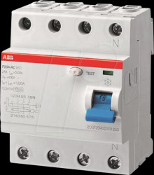 2CSF204101R4630 Residual current circuit breaker, type A, 63 A, 500 mA, 4 pin