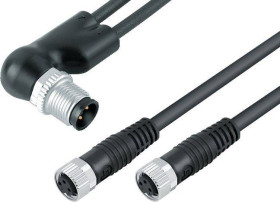 binder 77 9827 3406 50003-0200-20 Złącze konfekcjonowane czujnika/aktuatora złącze męskie kątowe, złącze żeńskie proste