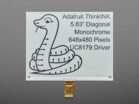 Adafruit 5.83" 648x480 Monochrome Black / White eInk / ePaper