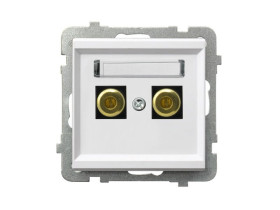 SONATA Gniazdo głośnikowe pojedyncze białe GGN-1R/m/00 OSPEL