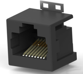 Socket, RJ45, 8 pole, 8P8C, Cat 3, solder connection, SMD, 1-338088-3