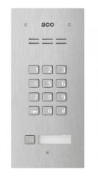 Panel domofonowy COMO-PRO, 1 przycisk, zamek szyfrowy, czytnik breloków, podtynkowy, stal nierdzewna COMO-PRO-CODE-A1