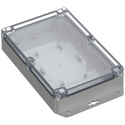 TruComponents 308094 Flanged box Polycarbonate (PC) Light grey