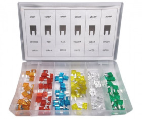 ZESTAW 120SZT BEZP SAMOCH MINI 5A-30A