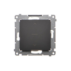 Simon 54 Łącznik roletowy trójpozycyjny 1-0-2 (moduł), szybkozłącza, czarny mat DZW1K.01/49