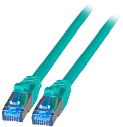 Patch cable highly flexible, highly flexible, RJ45 plug, straight to RJ45 plug, straight, Cat 6A, S/FTP, LSZH, 0.5 m, green, K55