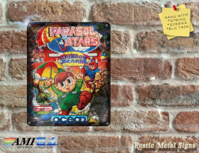 Parasol Stars Box Artwork from the Original Retro Game - Metal Sign