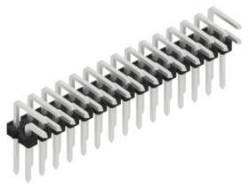 Pin header, 30 pole, pitch 2.54 mm, angled, black, SLLP406930Z