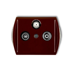 TREND Gniazdo antenowe RTV-SAT końcowe multimedialne (Internet) brązowy 4GM