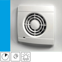 Wentylator domowy Vulkan VS100HT czujnik wilgotności z opóźnieniem czasowym, kontrolka LED, fi 100 mm, kolor biały