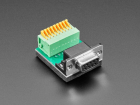 DE-9 (DB-9) Female Socket to Terminal Spring Block Adapter