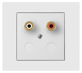 Vestra Gniazdo głośnikowe pojedyncze bez ramki podtynkowe IP20 biały 3857-10