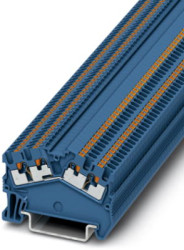 Through terminal block, push-in connection, 0.14-1.5 mm², 4 pole, 17.5 A, 6 kV, blue, 3214631