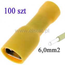 Gniazdo płaskie izolowane KFIY 6,3x0,8D mm długa