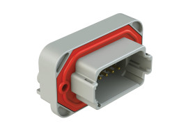 Złącze samochodowe 12-pinowe Amphenol Industrial 2-rzędowe Męski 13A AT Montaż na kołnierzu Złącze samochodowe