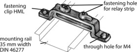 Mounting clamp, for mounting rails, HML (75)