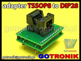 Adapter TSOP8 raster 0.65mm z podstawką testową Enplas
