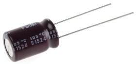 Kondensator 47μF 100V dc Radialny, Otwór przelotowy Nichicon roztaw: 5mm 10 (Dia.) x 16mm