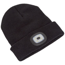 Sealey LED185 Beanie Hat 4 SMD LED USB Rechargeable