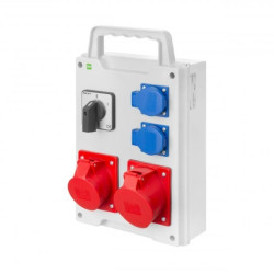 Rozdzielnica budowlana RS wyłącznik 0/1, 2X2P+Z, 16A/5P, 32A/5P, IP44 6214-16