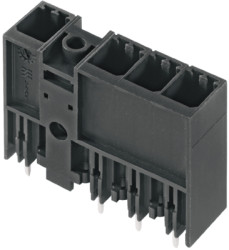 Pin header, 4 pole, pitch 7.62 mm, straight, black, 1464310000