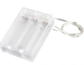 Koszyk na baterie 3xAA +pokrywa+wyłącznik clear