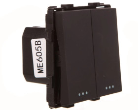 TouchMe Mechanizm łącznik podwójny schodowy czarny ME605B