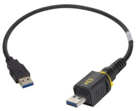 USB 3.0 connection cable, USB plug type A to PushPull (V4) type A, 2 m, black, 09454452913