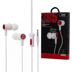 Słuchawki przewodowe MAGNETIC JIAVU biało-czerwone