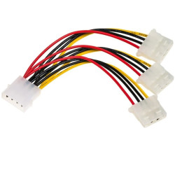 Adapter z kablem Akyga AK-CA-40 Molex (m) / 3x Molex (f) 3x 15cm