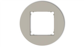 Mini Ramka Uniwersalna Pojedyncza Okrągła Z Tworzywa Taupe 60Mrto-1