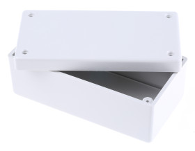 Obudowa ABS szerokość zew. 66 mm długość zew. 132 mm wys. zew. 43 mm Hammond IP54 Szary