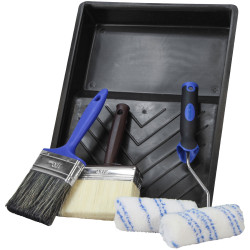 Faithfull 75RKITWOOD Wood Care Paint Brush &amp; Roller Kit, 6 Piece