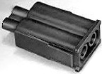 Socket housing, 2 pole, straight, black, 862382-2