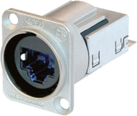 Socket, RJ45, 8 pole, 8P8C, Cat 6, IDC connection, flange mounting, NE8FDY-C6