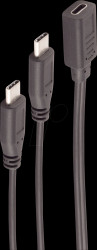 BS13-20020 USB 2.0 adapter, C socket to 2x C connector, Y cable, 0.3 m