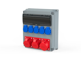 Rozdzielnica budowlana RB 14M gniazda 1x32A/5 2x16A/5 5x250V IP54 OPOLE 909110004W PCE