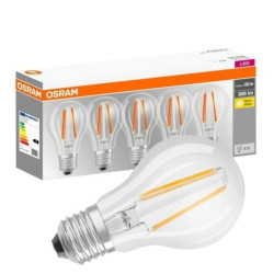 5PAK Żarówka LED E27 A60 7W = 60W 806lm 2700K Ciepła 300 Filament OSRAM